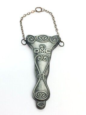 CHATELAINE SCISSOR HOLDER DMC Style Sewing Needlework Chain Pewter Reproduction